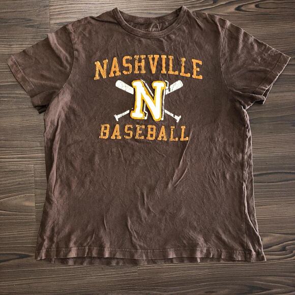 Other Other - Vintage Brown Nashville Baseball Embroidered Graphic Tee